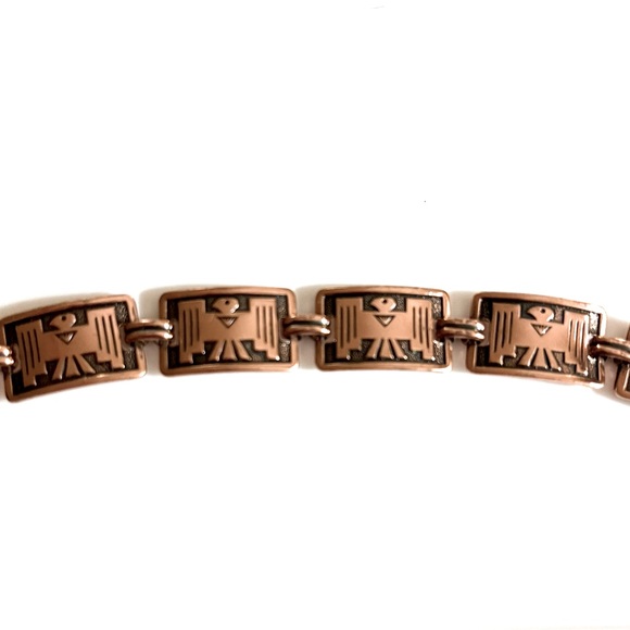 ⌛️Vintage Aboriginal Eagle/Bird/Thunderbird Design Copper Bracelet. - Picture 3 of 6